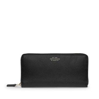 スマイソン(Smythson)のほぼ未使用★スマイソン　SMYTHSON パナマ　財布　ジップレザーウォレット(長財布)