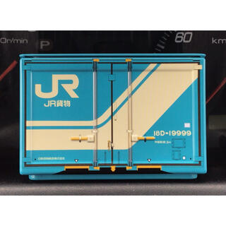 ジェイアール(JR)のブリキ コンテナ BOX 1/64 ミニカー ディスプレイ用 青 JR貨物(ミニカー)
