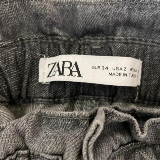 ZARA(ザラ)のZARA　ブラックデニム（サルエル風） レディースのパンツ(デニム/ジーンズ)の商品写真