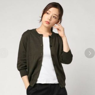 マーガレットハウエル(MARGARET HOWELL)のMHL　FINE SLUB COTTON LINEN　カーディガン(カーディガン)