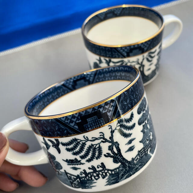 美品】ニッコー ダブルフェニックス 山水 マグカップ 2個 金縁 - 食器
