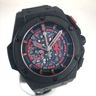 ウブロ(HUBLOT)のウブロ HUBLOT レッドデビル マンチェスター 716.CI.1129.RX.MAN11 キングパワー 自動巻き 世界500本限定 腕時計 チタン ブラック(腕時計(アナログ))