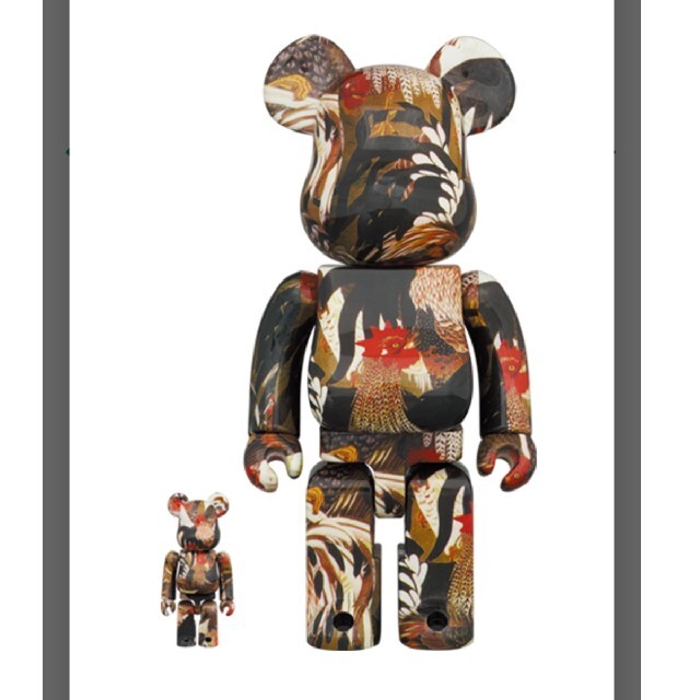 【2体セット】BE@RBRICK 伊藤若冲「群鶏図」 100% ＆ 400%