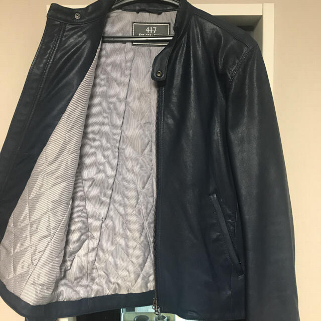 EDIFICE(エディフィス)のsk様専用　417edifice ラムレザージャケット　ネイビー メンズのジャケット/アウター(レザージャケット)の商品写真