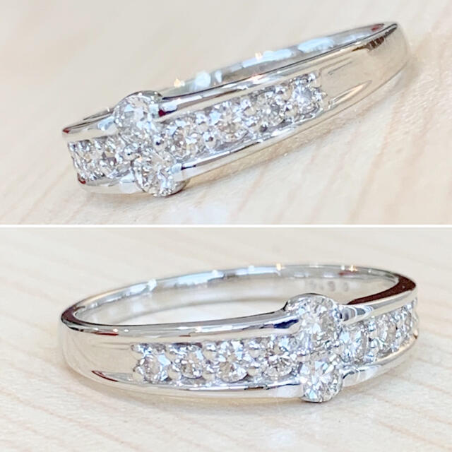 ✨ファッショナブル✨合計0.3ct❣️ダイヤモンド ダイヤ Pt900 リング