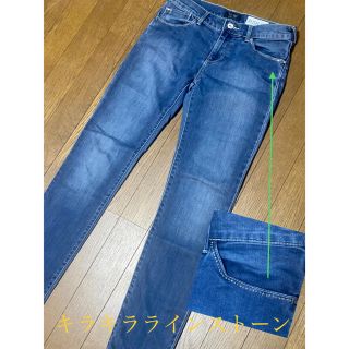 アルマーニジーンズ(ARMANI JEANS)のAJ アルマーニジーンズ スキニー デニム 25 ラインストーン 薄手 美品(デニム/ジーンズ)