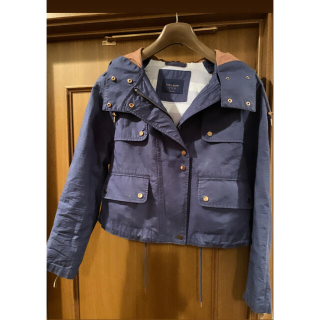 ZARA(ザラ)のZARA ザラ　春物ジャケット　レディース　紺色　モッズコート レディースのジャケット/アウター(モッズコート)の商品写真