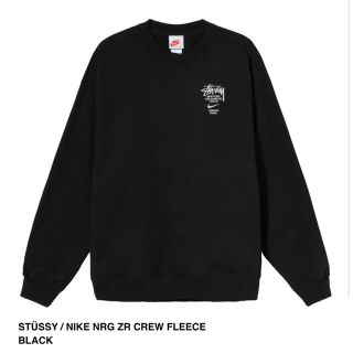 ナイキ(NIKE)のSTÜSSY NIKE NRG ZR CREW FLEECE BLACK 黒(スウェット)