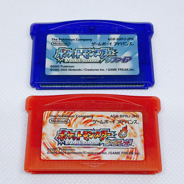 任天堂(ニンテンドウ)のGBA ポケットモンスター ファイアレッド・サファイアセット エンタメ/ホビーのゲームソフト/ゲーム機本体(携帯用ゲームソフト)の商品写真