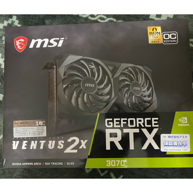 MSI GeForce RTX 3070 VENTUS 2X OC スマホ/家電/カメラのPC/タブレット(PCパーツ)の商品写真