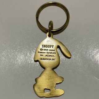 50s SNOOPY キーホルダー　スヌーピー　真鍮　貴重　ヴィンテージ　RL