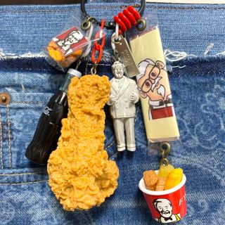 ハンドメイド　じゃらじゃらキーホルダー　チキン(キーホルダー/ストラップ)