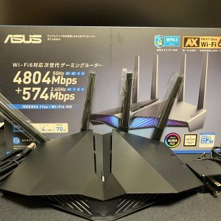 エイスース(ASUS)の［値下げ！］wi-fi6対応次世代ゲーミングルーター　ASUS RT-AX82U(PC周辺機器)