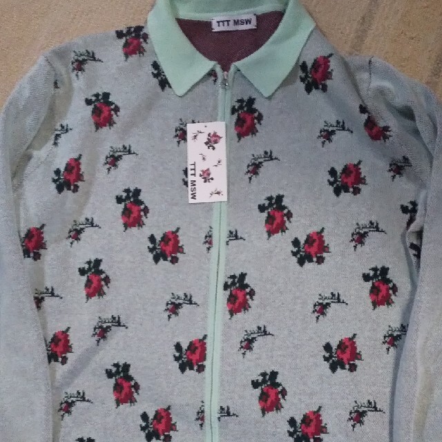 TTT MSW 20AW flower knit polo (Brack)