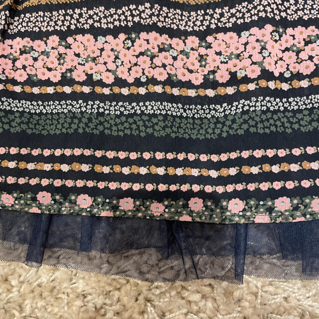 Lois CRAYON(ロイスクレヨン)のボーダー花柄　スカート レディースのスカート(ひざ丈スカート)の商品写真