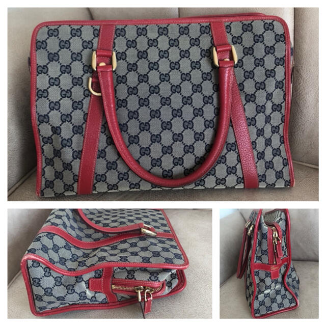 Gucci - GUCCI グッチ モノグラム柄 赤 ビジネスバッグ ブリーフケース