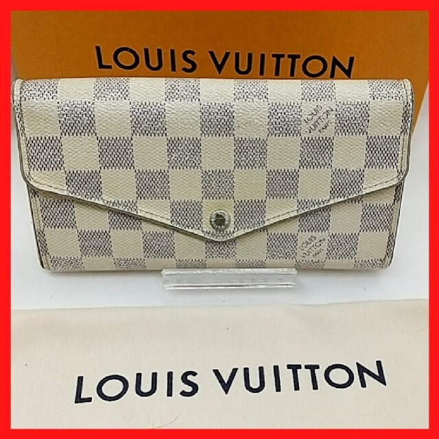 LOUIS VUITTON(ルイヴィトン)の【良品】ルイヴィトン　ダミエ　アズール　ポルトフォイユ　サラ　二つ折り財布　 レディースのファッション小物(財布)の商品写真