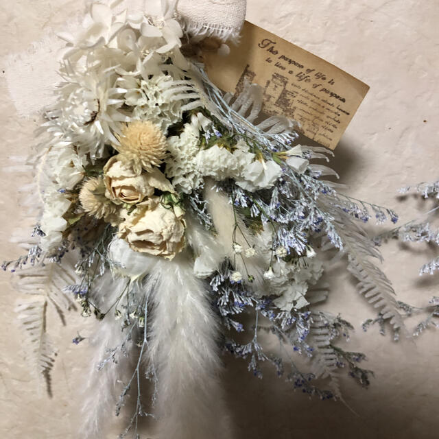 ♡sacco様専用No.347 white*ドライフラワースワッグ♡ 【期間限定