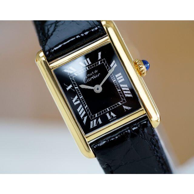 Cartier - 美品 カルティエ マスト タンク ブラック ローマン 手巻き