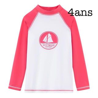 プチバトー(PETIT BATEAU)の新品未使用　プチバトー　4ans ラッシュガード ピンク　UPF 50+(水着)