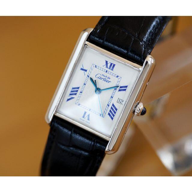 美品 カルティエ マスト タンク シルバー デイト LM Cartier