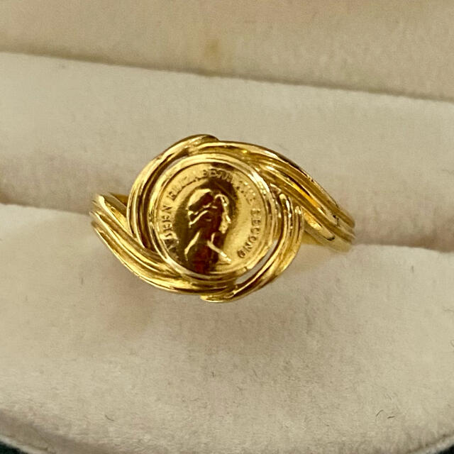 正規店仕入れの ミキ様 18金　ゴールドコイン　デザインリング リング(指輪)