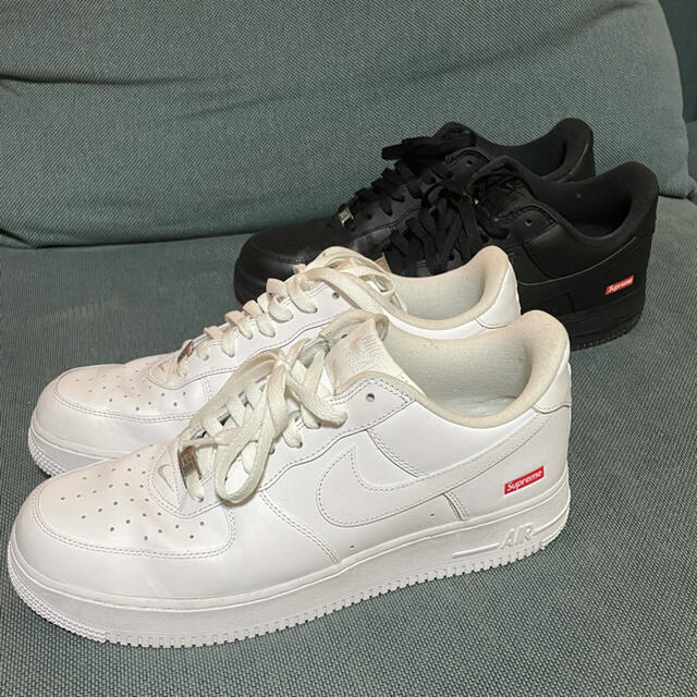 supreme air force 1 白 黒 セット 28.5 28