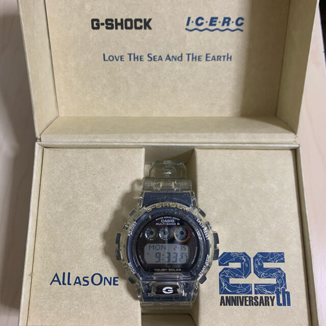 G SHOCK 25周年記念モデル　イルカ　クジラ　GW-6903K-7JR時計