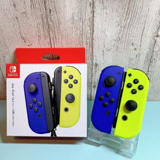 ニンテンドースイッチ(Nintendo Switch)の美品  ブルー イエローSwitch 左右セット ジョイコンJoy-Con(その他)