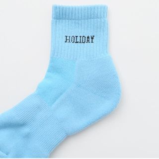 ホリデイ(holiday)のHOLIDAY SHORT SOCKS ブルーのみ　ホリデイ　くつ下　靴下(ソックス)