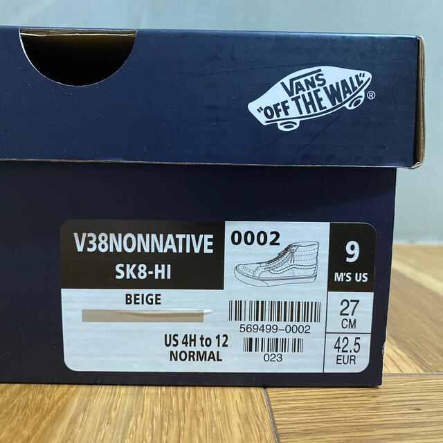 nonnative(ノンネイティブ)のノンネイティブ  バンズ SK8-HI ベージュ 27cm メンズの靴/シューズ(スニーカー)の商品写真