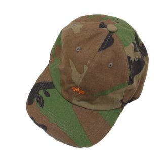 アルファインダストリーズ(ALPHA INDUSTRIES)のアルファ SMALL A LOW CAP ウッドランドカモ(キャップ)