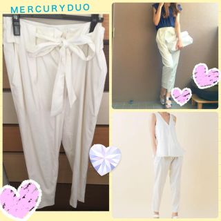 マーキュリーデュオ(MERCURYDUO)の♡テンセルリボンテーパードパンツ♡(カジュアルパンツ)