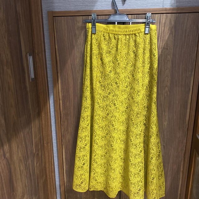 Perle Peche(ペルルペッシュ)のペルルペッシュ　ロングレーススカート レディースのスカート(ロングスカート)の商品写真