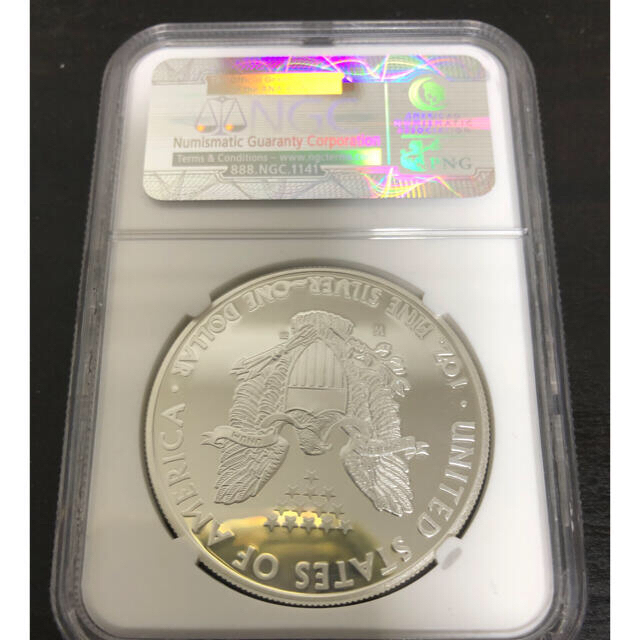 イーグル銀貨1ドル NGC最高鑑定 ウルトラカメオ お歳暮 64.0%OFF www