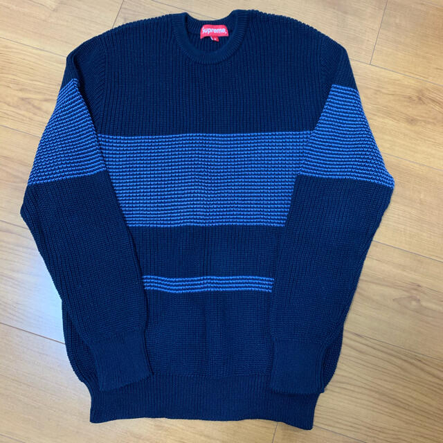 supreme tonal stripe crewneck sweater M