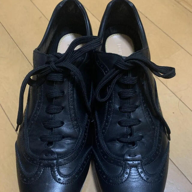 LOUIS VUITTON ♯GO0086 ウィングチップレザースニーカー 黒 LOUIS VUITTON ♯GO0086 ウィングチップレザースニーカー 黒