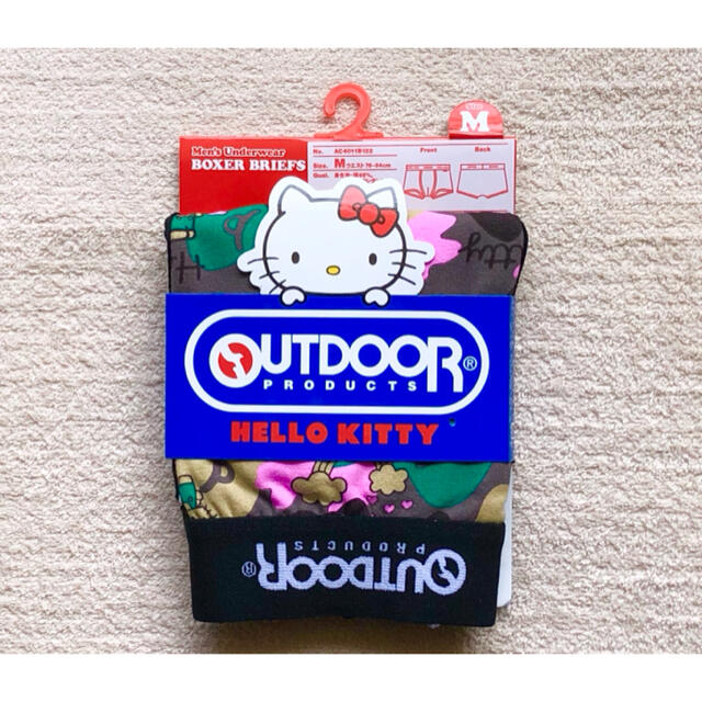 OUTDOOR(アウトドア)のOUTDOOR ボクサーパンツ Ｍ ハローキティ迷彩＆リボングリーン メンズのアンダーウェア(ボクサーパンツ)の商品写真