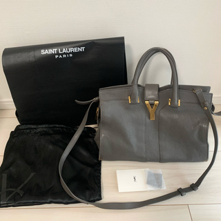 サンローラン(Saint Laurent)の再値下げ✨サンローラン　カバス　バッグ　Yライン　グレー(ハンドバッグ)