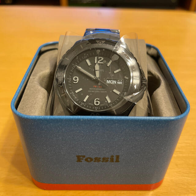 FOSSIL(フォッシル)の【本日限り値下げ】FOSSIL FB-02 ブラックステンレススチールウォッチ メンズの時計(腕時計(アナログ))の商品写真