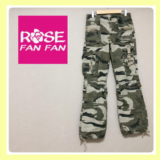 ROSE FANFAN(ローズファンファン)の【ROSE funfun】カーゴパンツ、迷彩柄カーゴパンツ レディースのパンツ(ワークパンツ/カーゴパンツ)の商品写真