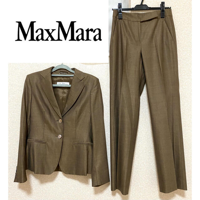 銀座正規取扱店 Max Mara - 【イタリア製】MAX MARA マックスマーラ シルク混パンツスーツセット Mの 激安買い -www