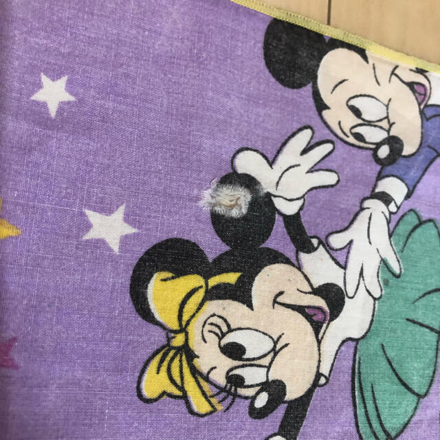 Disney(ディズニー)の🌜ビンテージ 布団カバー🌛ミキミニ　パープル　ダンス　シーツ ハンドメイドの素材/材料(生地/糸)の商品写真