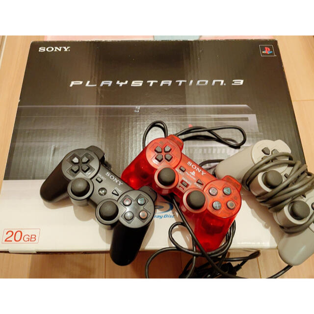 PlayStation3(プレイステーション3)のPlayStation3 初期型20GB本体・コントローラー エンタメ/ホビーのゲームソフト/ゲーム機本体(家庭用ゲーム機本体)の商品写真
