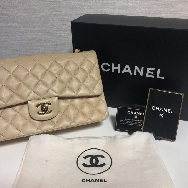 CHANEL シャネル ベージュ マトラッセ チェーンバッグ