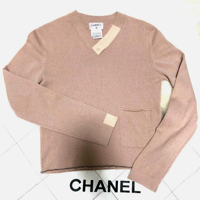 人気ブランドの - CHANEL 確認用 CHANELVネック 38size カシミヤ