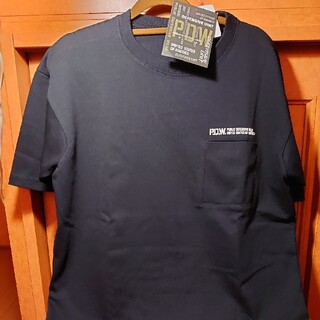 アヴィレックス(AVIREX)のAVIREXPDW/ショルダーポケットTシャツ M ブラック(Tシャツ/カットソー(半袖/袖なし))