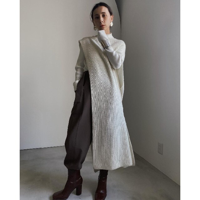 【Ameri Vintage】4way muffler layered knit 2