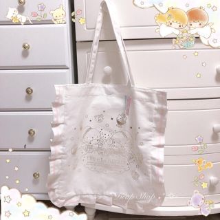 サンリオ(サンリオ)の𓊆 新品 キキララ ✩ 45th フリルトートバッグ 𓊇 匿名配送♡(トートバッグ)