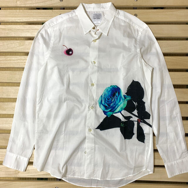 ポールスミス 18ss ローズ バラ 薔薇 シャツ メンズ ホワイト モード | フリマアプリ ラクマ